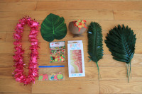 Lot décorations fête party plage hawaiien sud palmier