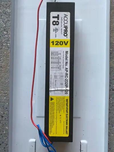 Fluorescent Ballast 2 Lamp 48" 34W or 40W T12 120V, View more