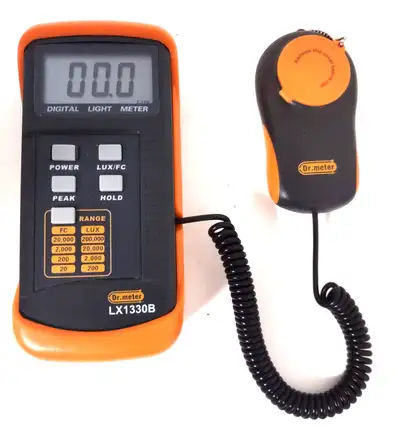 Dr. Meter LX1330B Digital Illuminance/Light Meter, 0 - 200,000 L, View more