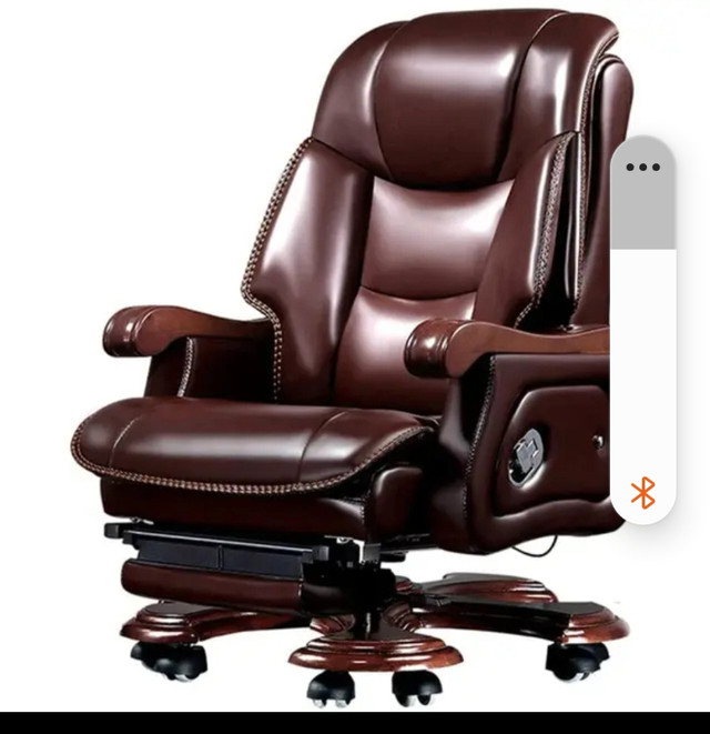 Leather Office chair with massager in Chairs & Recliners in Grande Prairie - Image 2