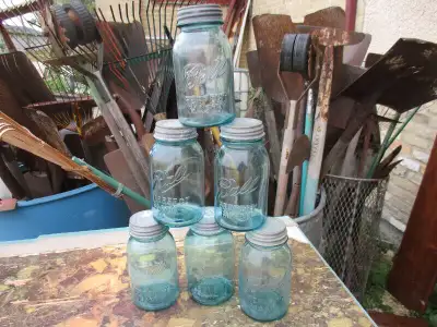 OLD BALL PERFECT MASON ZINC LID FRUIT CANNING JARS $10 EACH, View more
