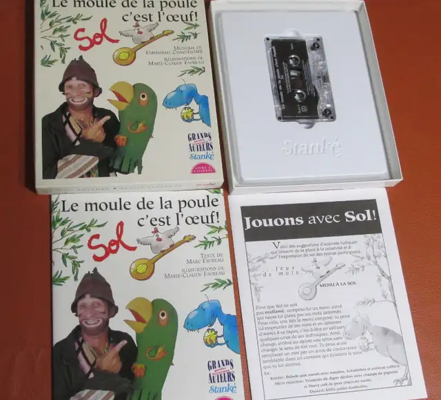 SOL LE MOULE DE LA POULE C'EST L'OEUF! LIVRE ET CASSETTE AUDIO in Arts & Collectibles in Laval / North Shore - Image 3