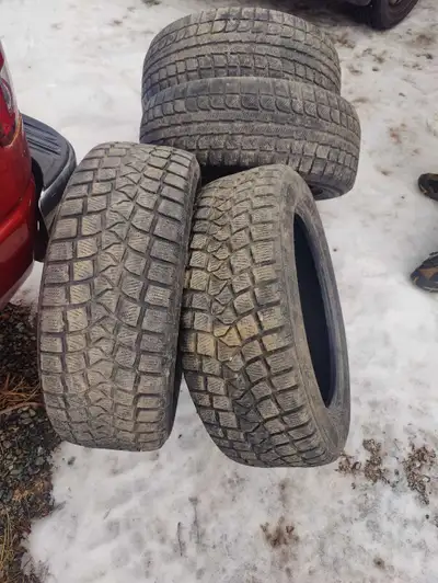 Four snow tires for sale came off of a Toyota RAV4. Two have some wear on one edge. Asking $175 text...