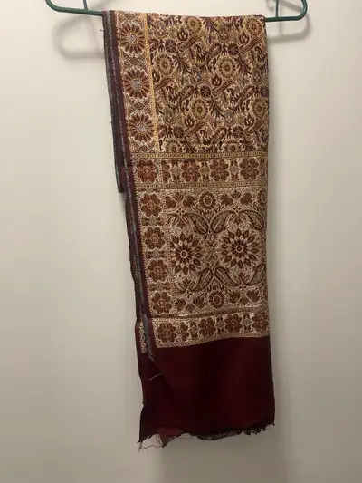 Heavy Maroon Woolen Silk Shawl, View more