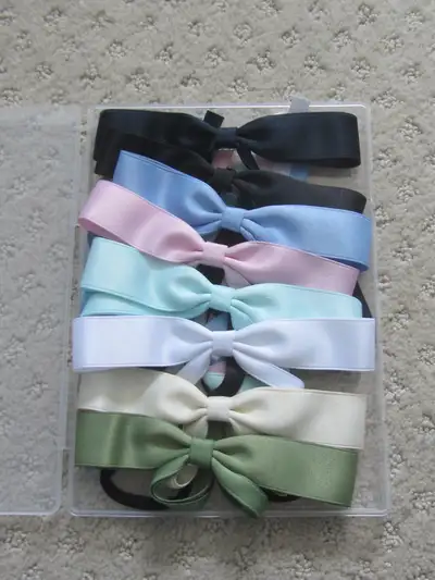 New Set of 8 Different Coloured Hair Ribbons, View more