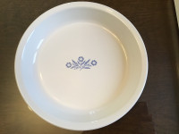 Vintage Corning Ware Blue Cornflower 9" Pie Plate Dish 