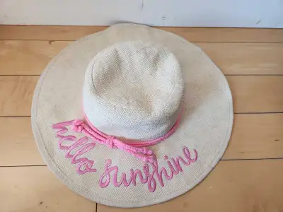Joe Fresh "Hello Sunshine" Wide-Brim Straw Hat – Kids Size S/M, View more