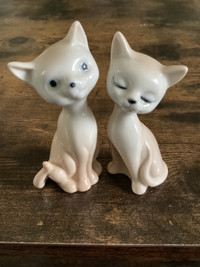 Pair of Vintage Porcelain “Otagiri” Cat Kitten Figurines