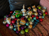 Assortment of Christmas ornament / balls - 101 balls