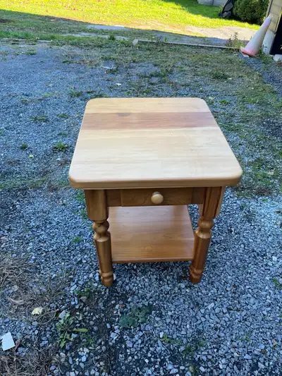 solid wood end table, View more