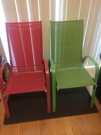 2  -  Webbed Patio Chairs