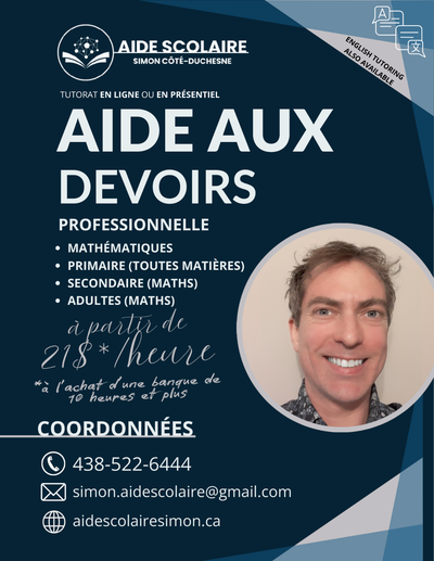 Tuteur pour mathématiques ou primaire, View more