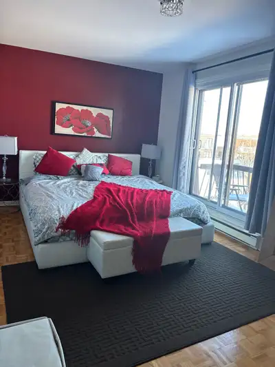 Beautiful and stylish two-bedroom apartment, fully furnished, sunny, and available for monthly renta...