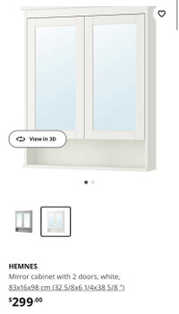 Ikea Hemnes Mirrored Bathroom Cabinet