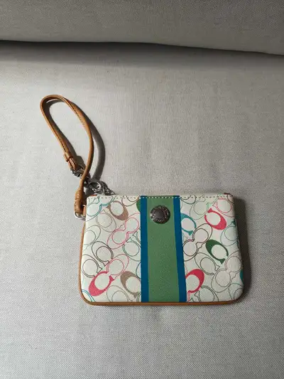 Beige Coach Wristlet Bag, View more