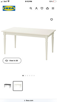 Table extendable white 