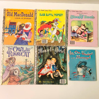 Lot of 6 Vintage Books Little Golden Bugs Bunny Old MacDonald