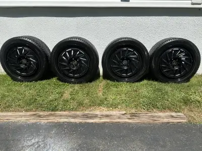 Up for sale is a set of used BMW rims and tires designed to fit a BMW M3 (G80) or M4 (G82) vehicle....