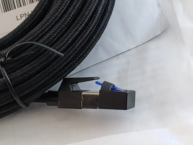 SAVE 23.02 (66%) 25 ft CAT8 Ethernet Internet Cable Cloth Sheath in Cables & Connectors in Hamilton - Image 3
