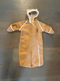 Baby gap beige gray warm snowsuit 6-12M ret $149