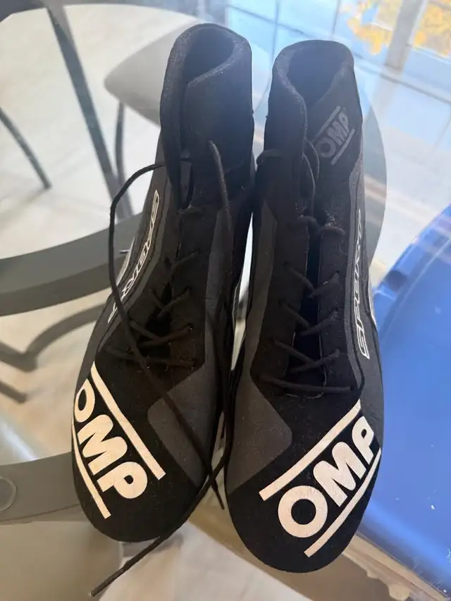 OMP Sport Racing Shoes Black/White - Size 46