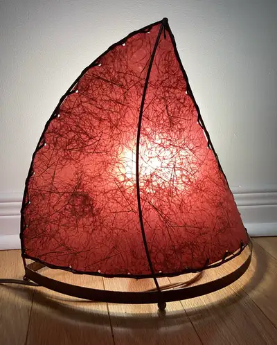 Vintage MCM Nautical Fiberglass Sailboat Accent or TV Lamp, View more