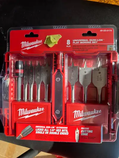 Milwaukee 8-Piece Flat Boring Set, View more