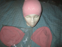 new  breast cancer ribbon  toques/hats 1 left
