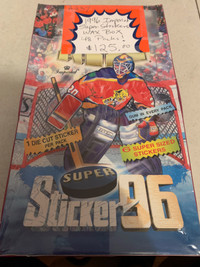 1996 Imperial Stickers Cards Wax Box 48 Packs Hockey Booth 263