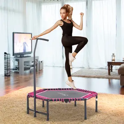 48" Adult Hexagon Rebounder Trampoline Fitness Bungee Jumping Ca, View more