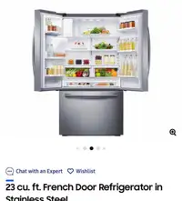 Samsung Stainless Steel French Doors Fridge (Working Condition)