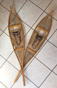 Vintage Ojibway-style snowshoes