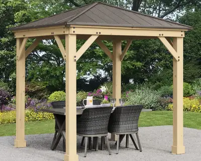 BRAND NEW IN BOX 8 FOOT x 8 FOOT YARDISTRY MERIDIAN GAZEBO $2300, View more