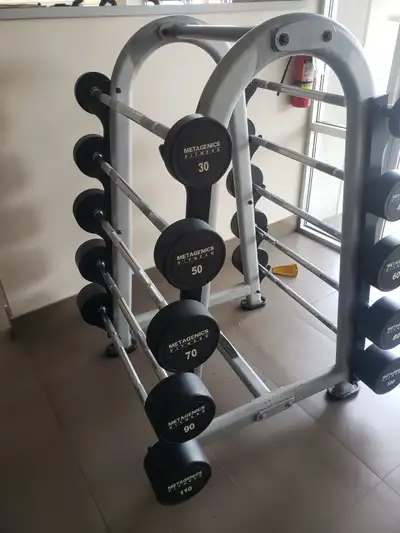 Atlantis Barbell Rack with 10 Fixed Straight Barbells, View more