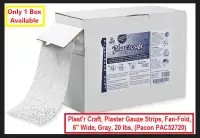 (NEW) Plast'r Craft Plaster Gauze Strips Gray  (Pacon PAC52720)