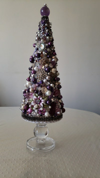 Gorgeous Jeweled Christmas Tree, , purple, silver colours
