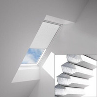 NEW Solar Remote-Operated White Blinds for Velux Skylight 46x46"