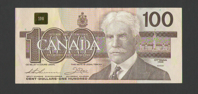 1988 One Hundred Dollar Bills/Bank Notes Currency Paper Money in Arts & Collectibles in City of Toronto - Image 4