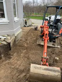 Excavating and landscaping services 