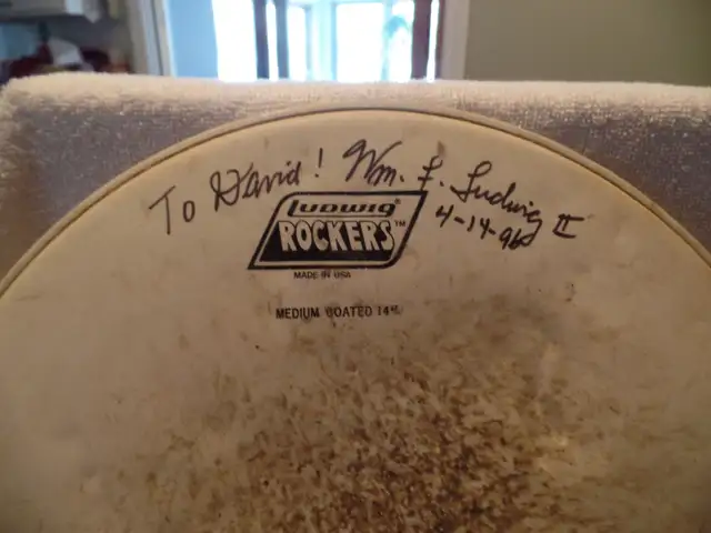 William Ludwig Signed Drum Head in Drums & Percussion in Owen Sound - Image 3