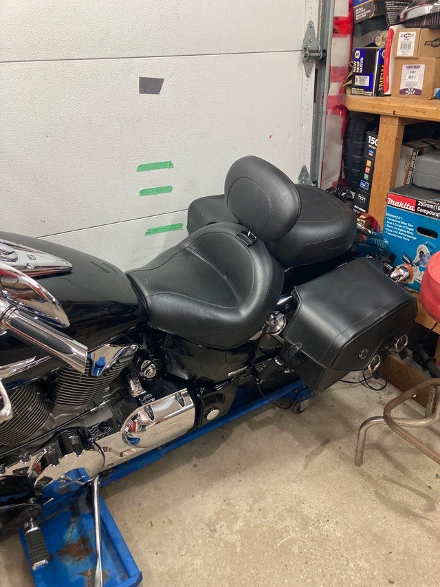 Mustang Wide Vintage 2PC Touring Seat Honda Vtx C Motorcycle Parts