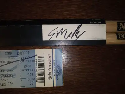 NOFX autographed Guy Smiley drum sticks from Nov.11/2016 First Ditch Effort Tour.