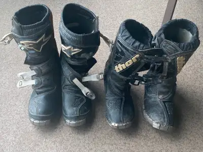Youth dirt bike gear. Alpine size 7 Boots $50; Thor size 6 Boots $50; 2 Helmets 1 YXL, 1 Men’s L - $...