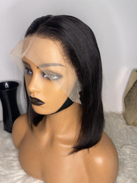 Perruque naturelle lace wig frontale 13x4cm bob wig