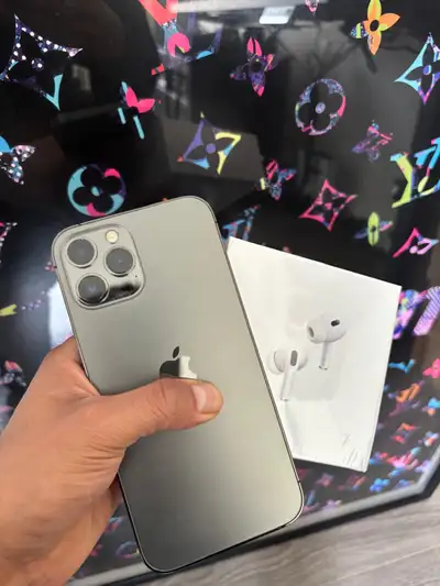 iPhone 12 Pro Max 256gb display changed **Airpods Pkg/Delivery**, View more