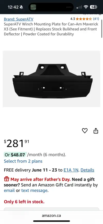 Previously mounted Winch Mount gives you a secure and unbreakable mounting point for your Winch. Man...