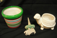 Two Ceramic Pots and Pig Ordainment