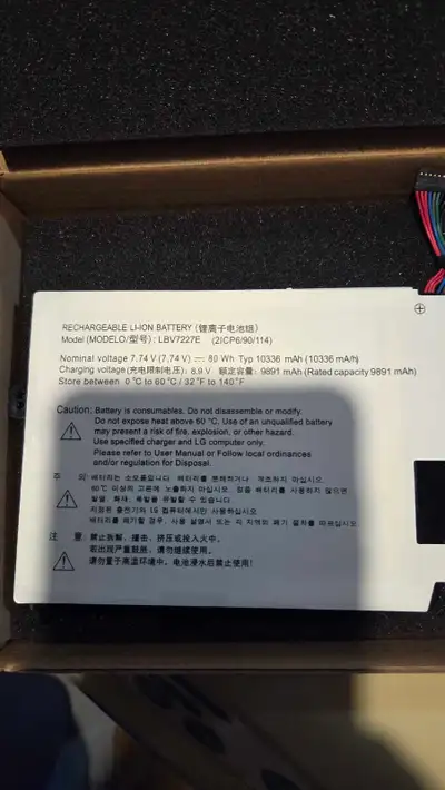 LG LBV7227E Laptop Battery, View more