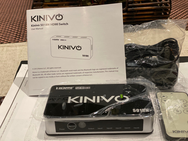 KINIVO 501BN HDMI SWITCH in General Electronics in St. Catharines - Image 2