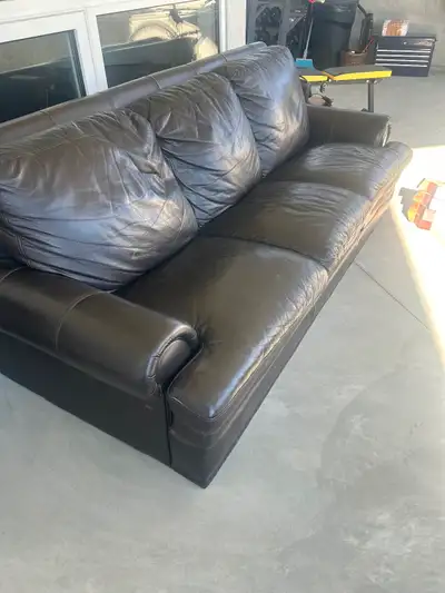 Leather couch, View more